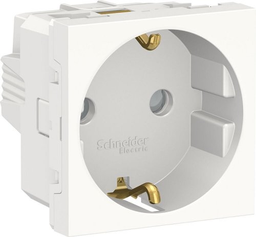 Розетка с заземлением без рамки Schneider Electric Unica Modular 1-м. белый фото Розетка с заземлением без рамки Schneider Electric Unica Modular 1-м. белый картинка